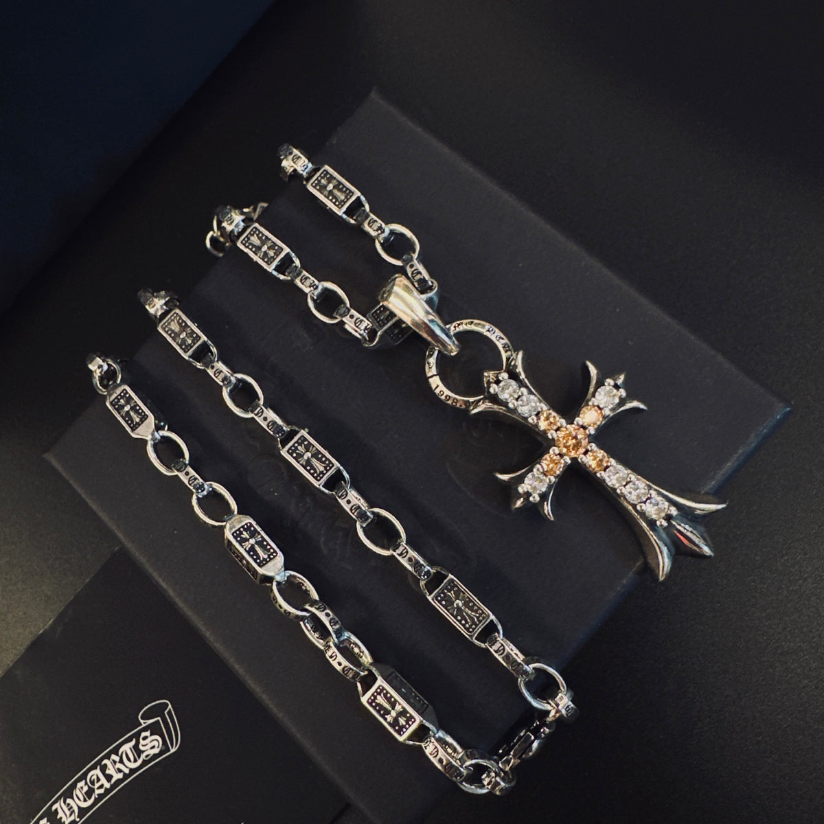 Chrome Hearts Silver-Tone Flared Cross Chain Necklace - album image 5