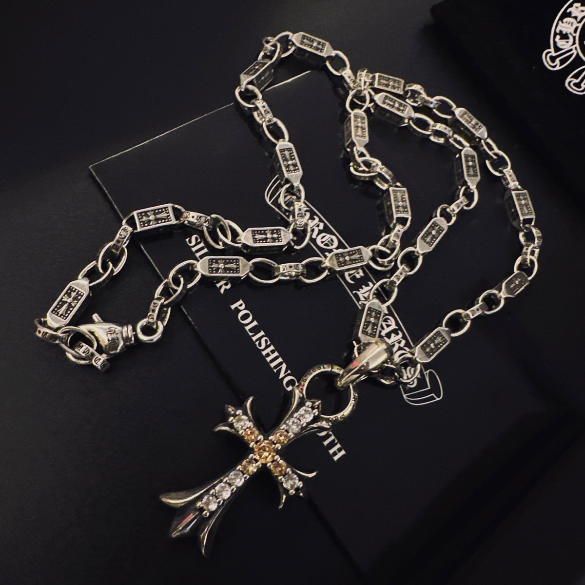Chrome Hearts Silver-Tone Flared Cross Chain Necklace - album image 8