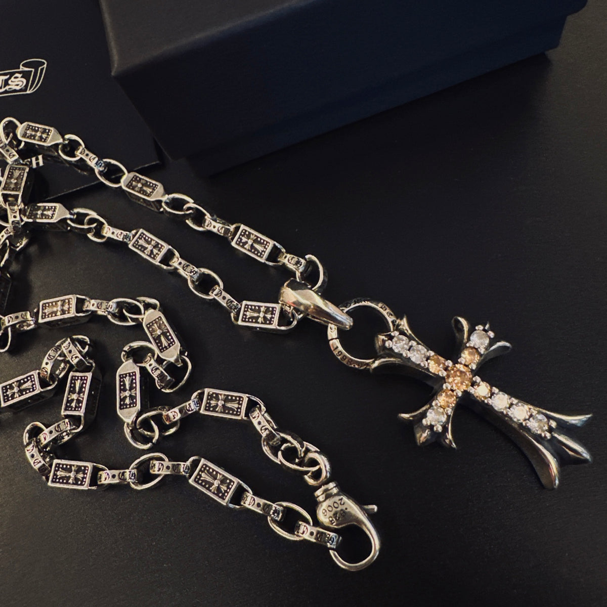 Chrome Hearts Silver-Tone Flared Cross Chain Necklace - album image 4
