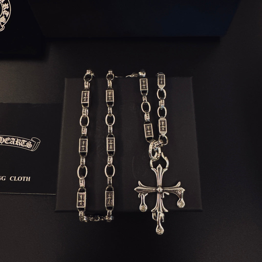 Chrome Hearts Long Pointed Cross Link Necklace - album image 1