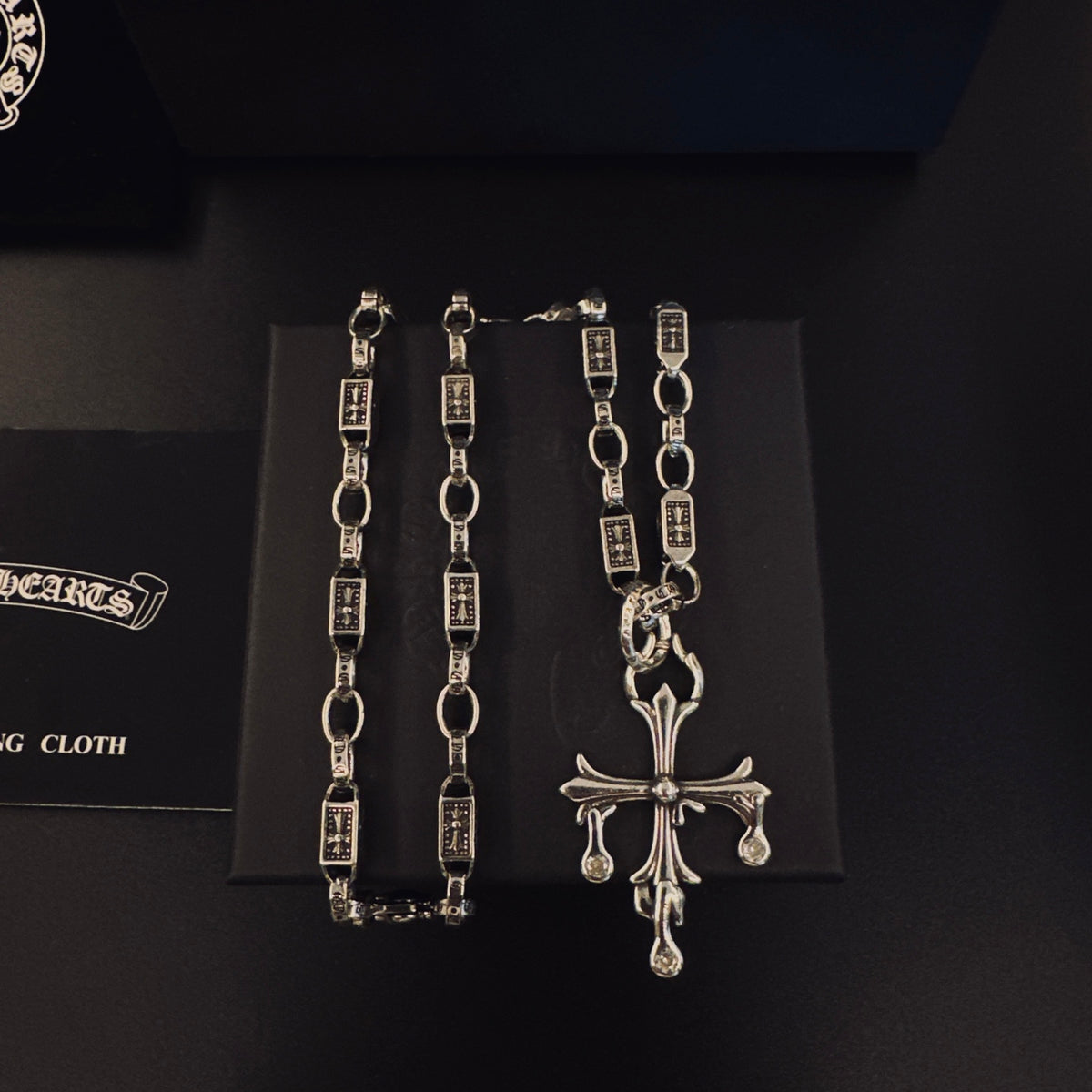 Chrome Hearts Long Pointed Cross Link Necklace - album image 1