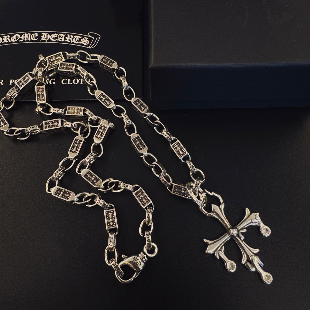Chrome Hearts Long Pointed Cross Link Necklace - album image 6