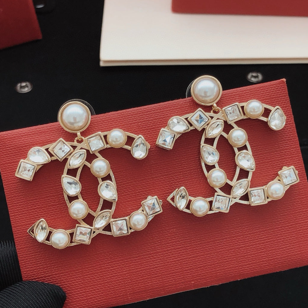 Chanel Square Marquise Crystal Accent Earrings - album image 3