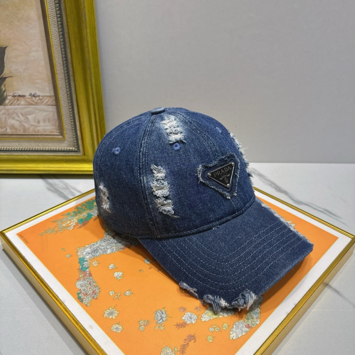 Prada Denim Baseball Cap - image 8