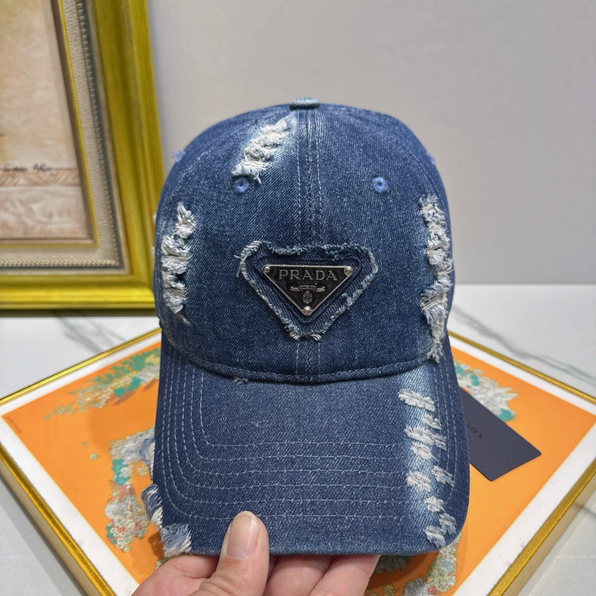 Prada Denim Baseball Cap - image 4