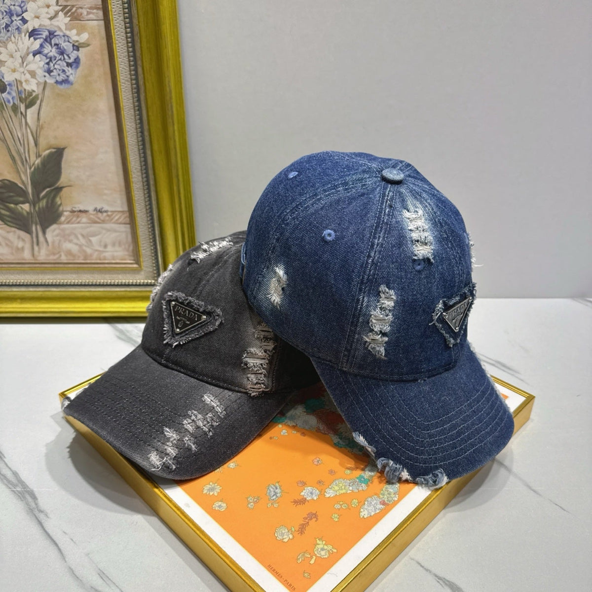 Prada Denim Baseball Cap - image 6