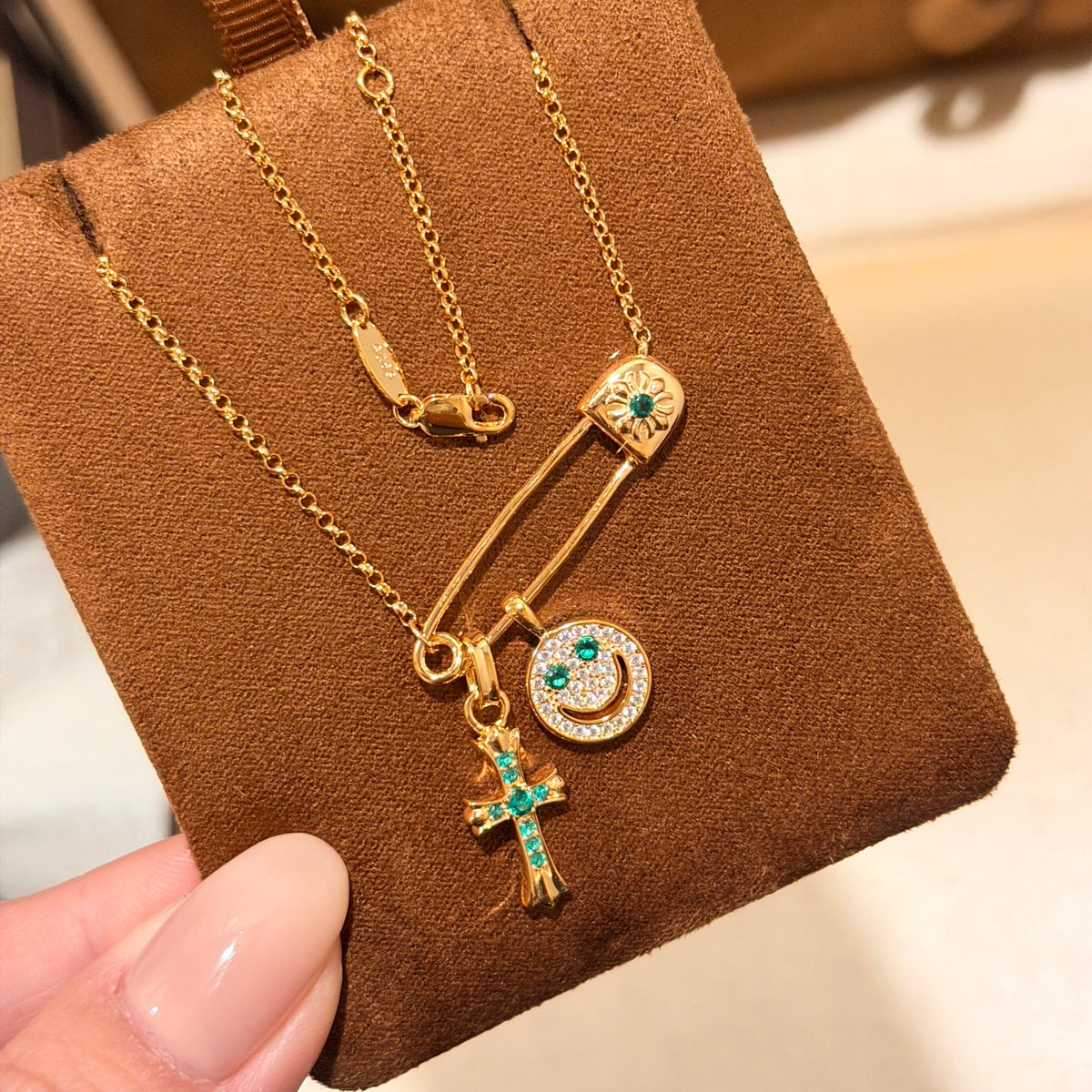 Chrome Hearts Gold-Tone Pin and Smiley Charm Necklace - album image 7