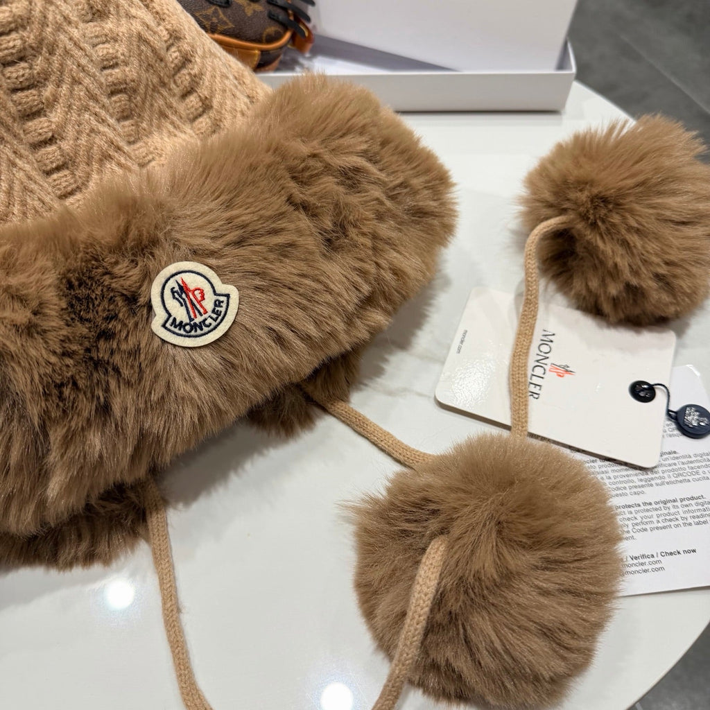 Moncler Plush Earflap Hat - image 3