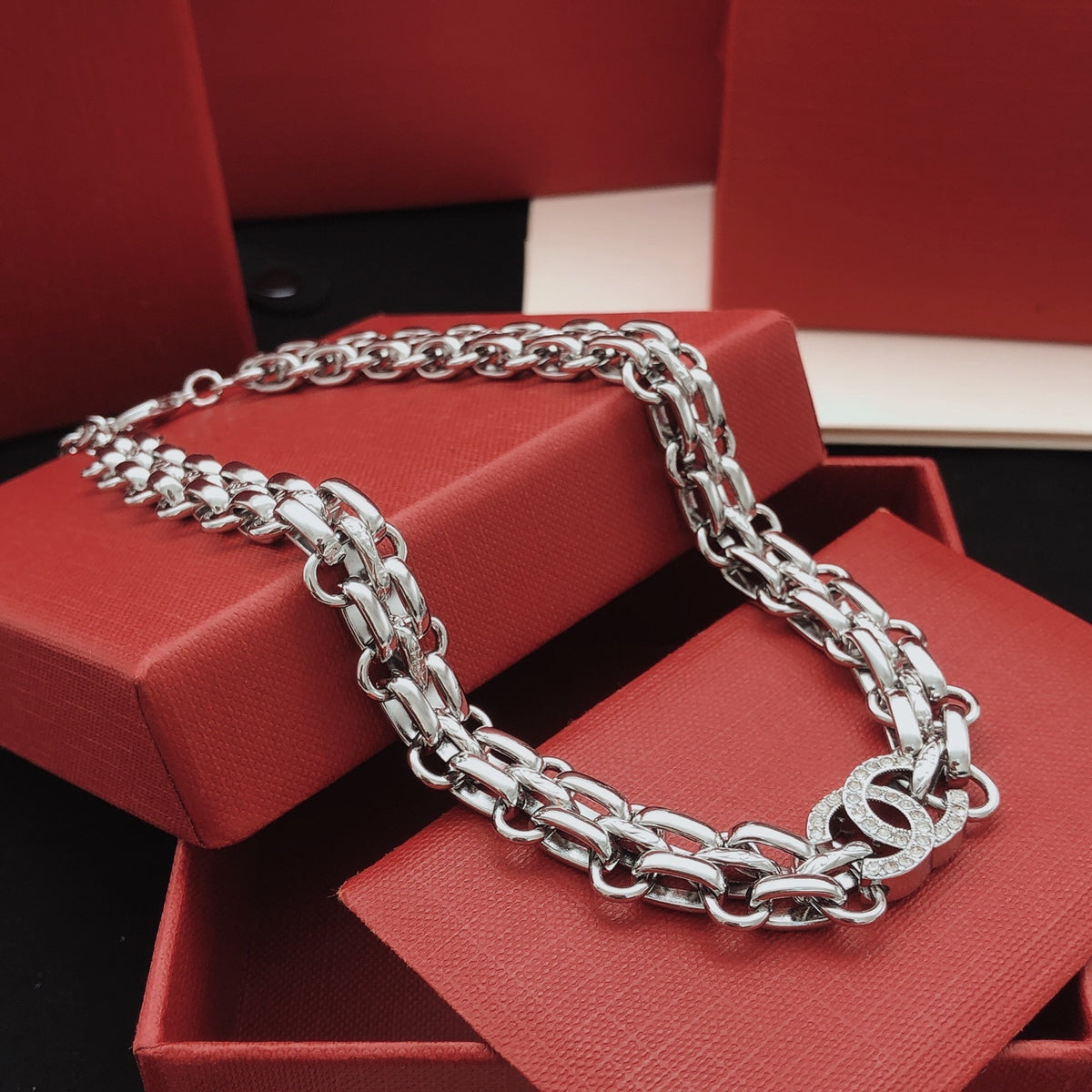 Chanel Silver-Tone Polished Necklace - album image 1