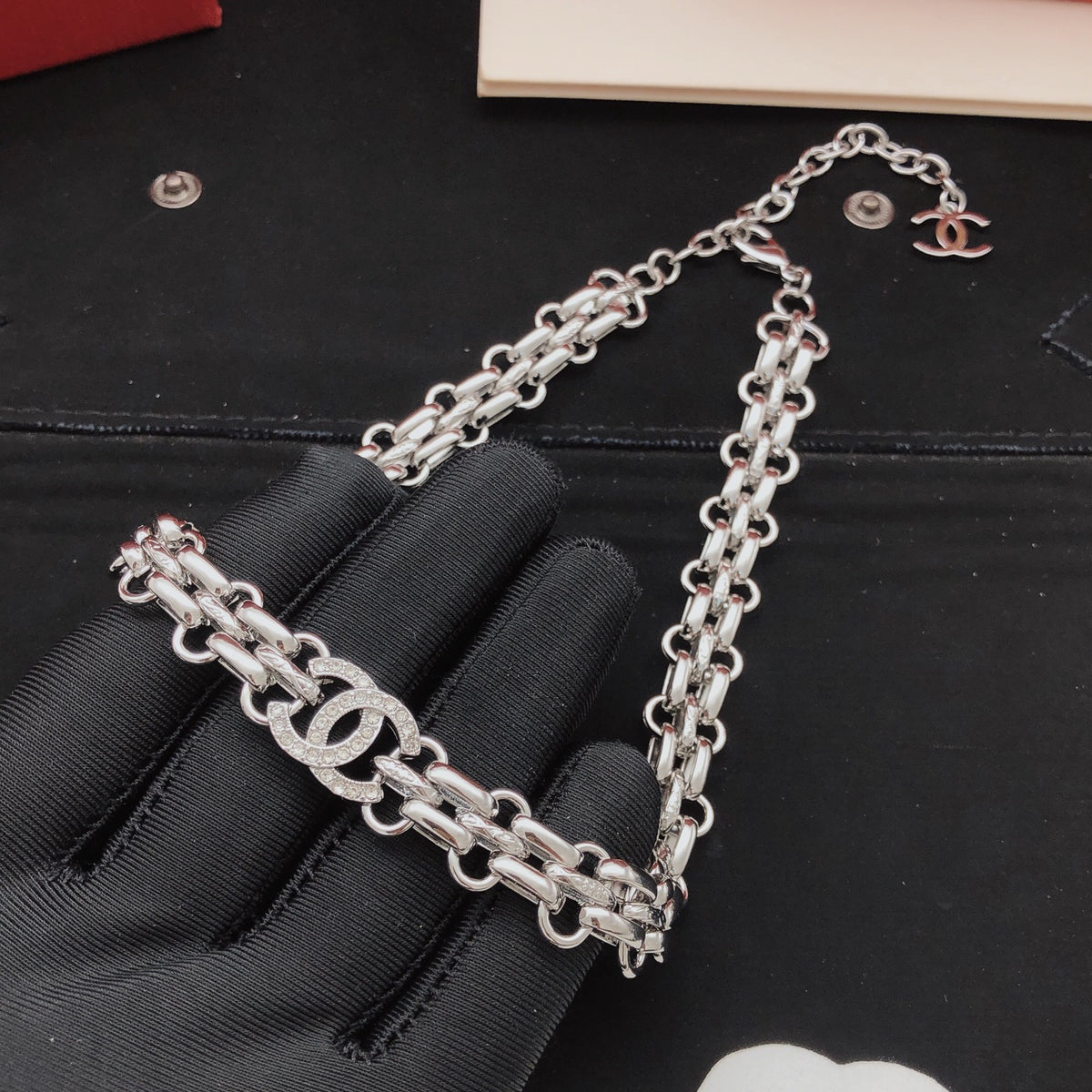 Chanel Silver-Tone Polished Necklace - album image 3