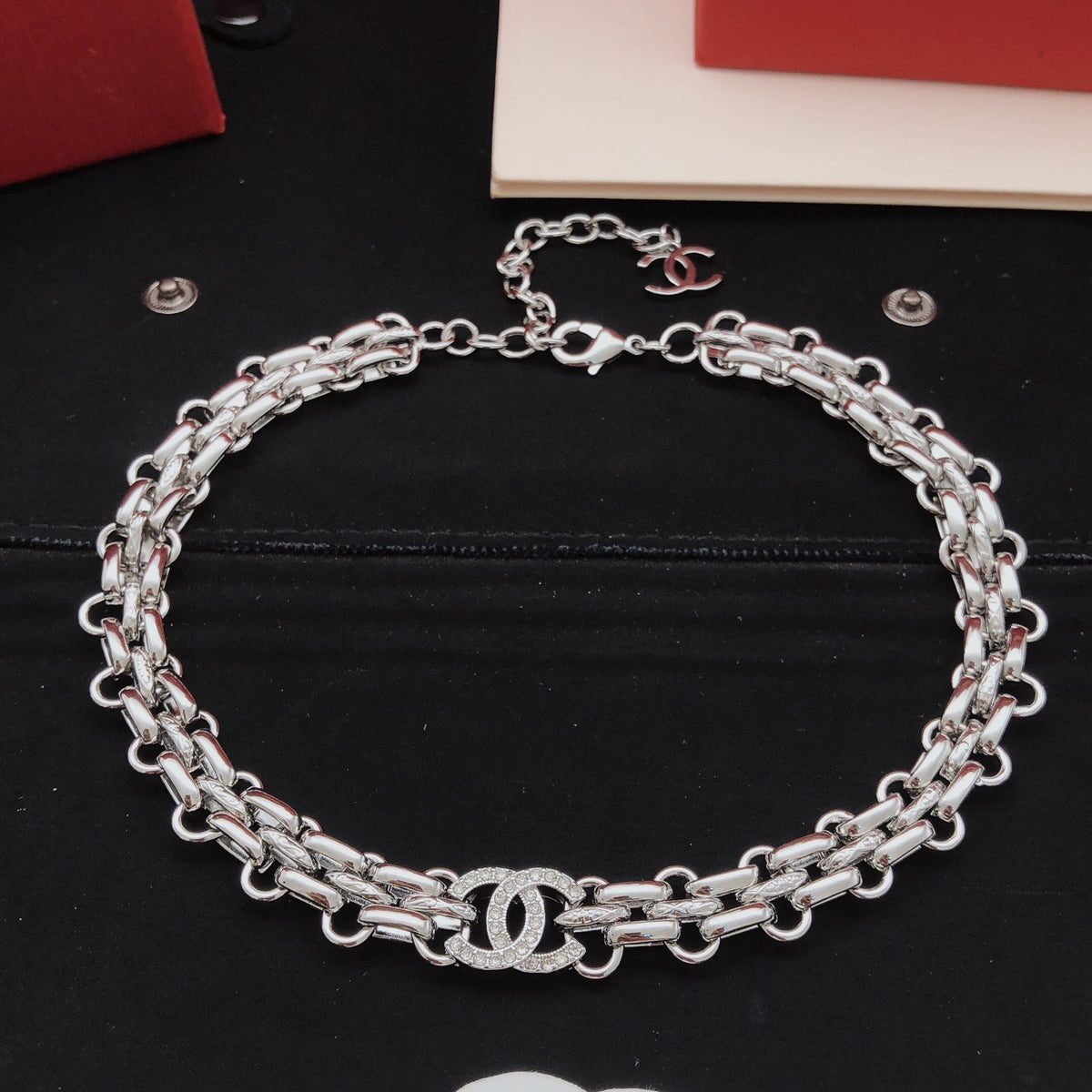 Chanel Silver-Tone Polished Necklace - album image 4