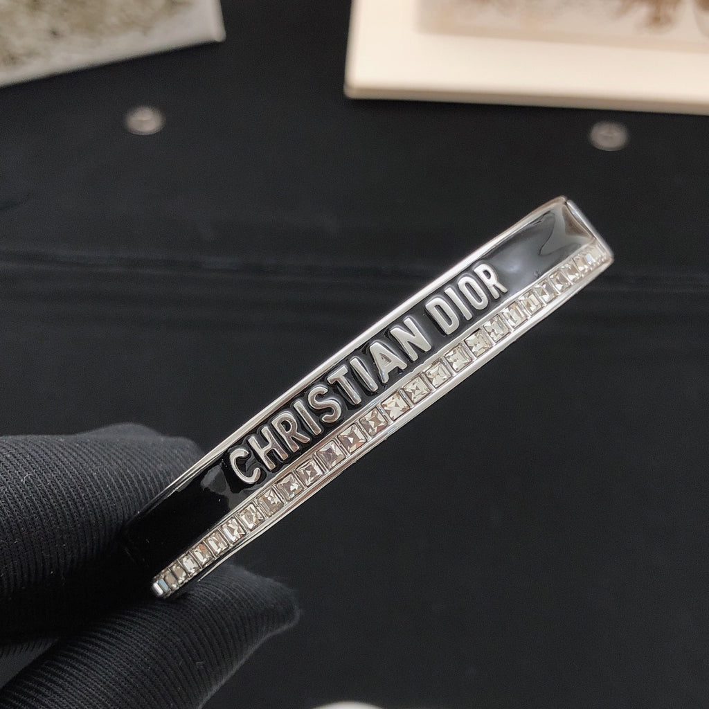 Dior Black Crystal Logo Bangle - product image 2