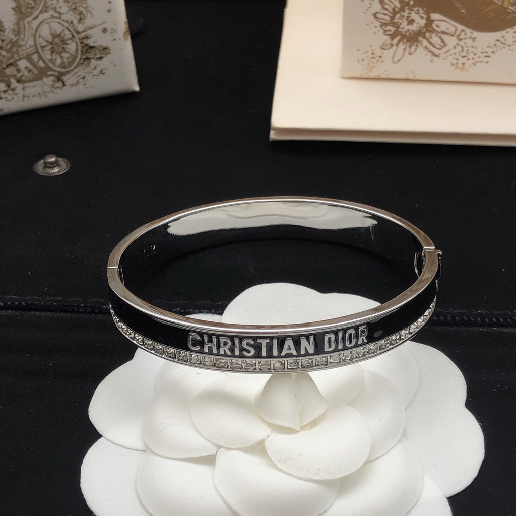 Dior Black Crystal Logo Bangle - product image 5