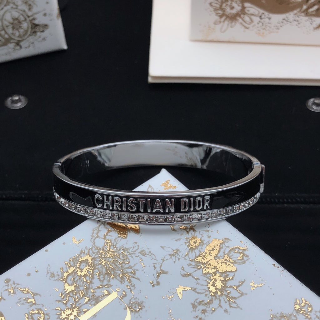 Dior Black Crystal Logo Bangle - product image 7