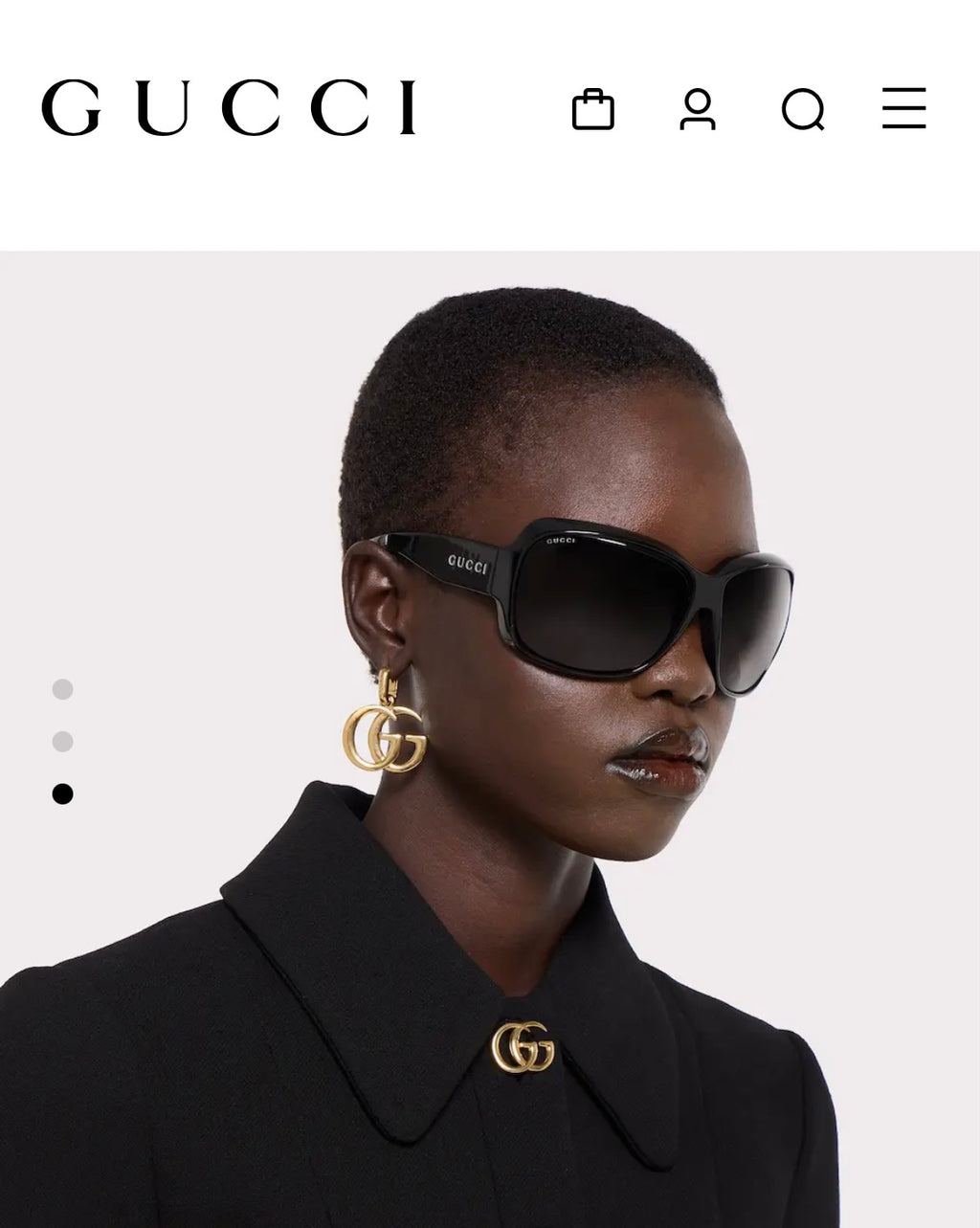 Gucci Interlocking G GG Letter Polished Earrings - album image 3