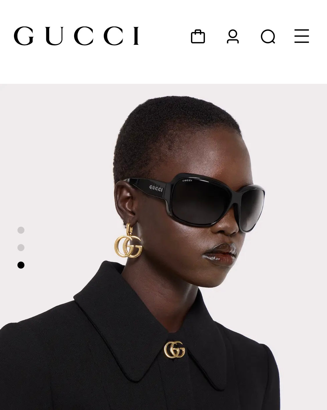 Gucci Interlocking G GG Letter Polished Earrings - album image 3