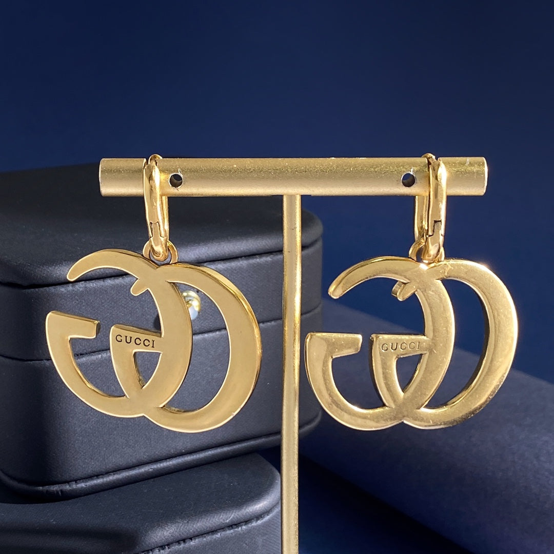 Gucci Interlocking G GG Letter Polished Earrings - album image 4