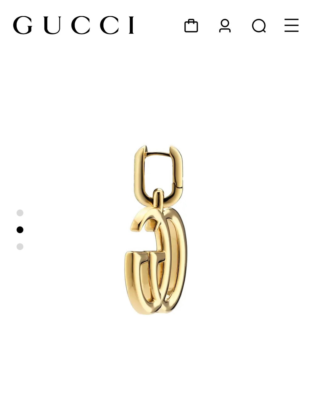 Gucci Interlocking G GG Letter Polished Earrings - album image 5