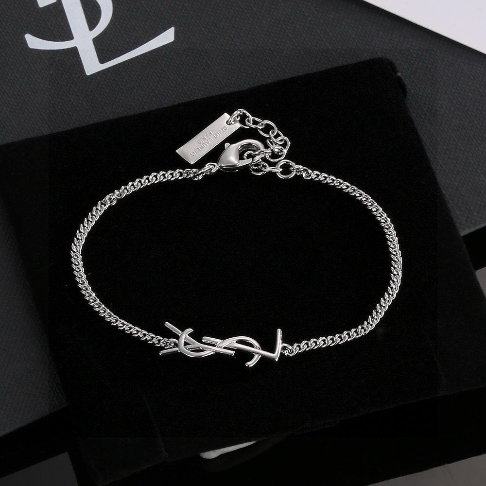 Saint Laurent Gold-Tone Monogram Chain Bracelet - album image 6