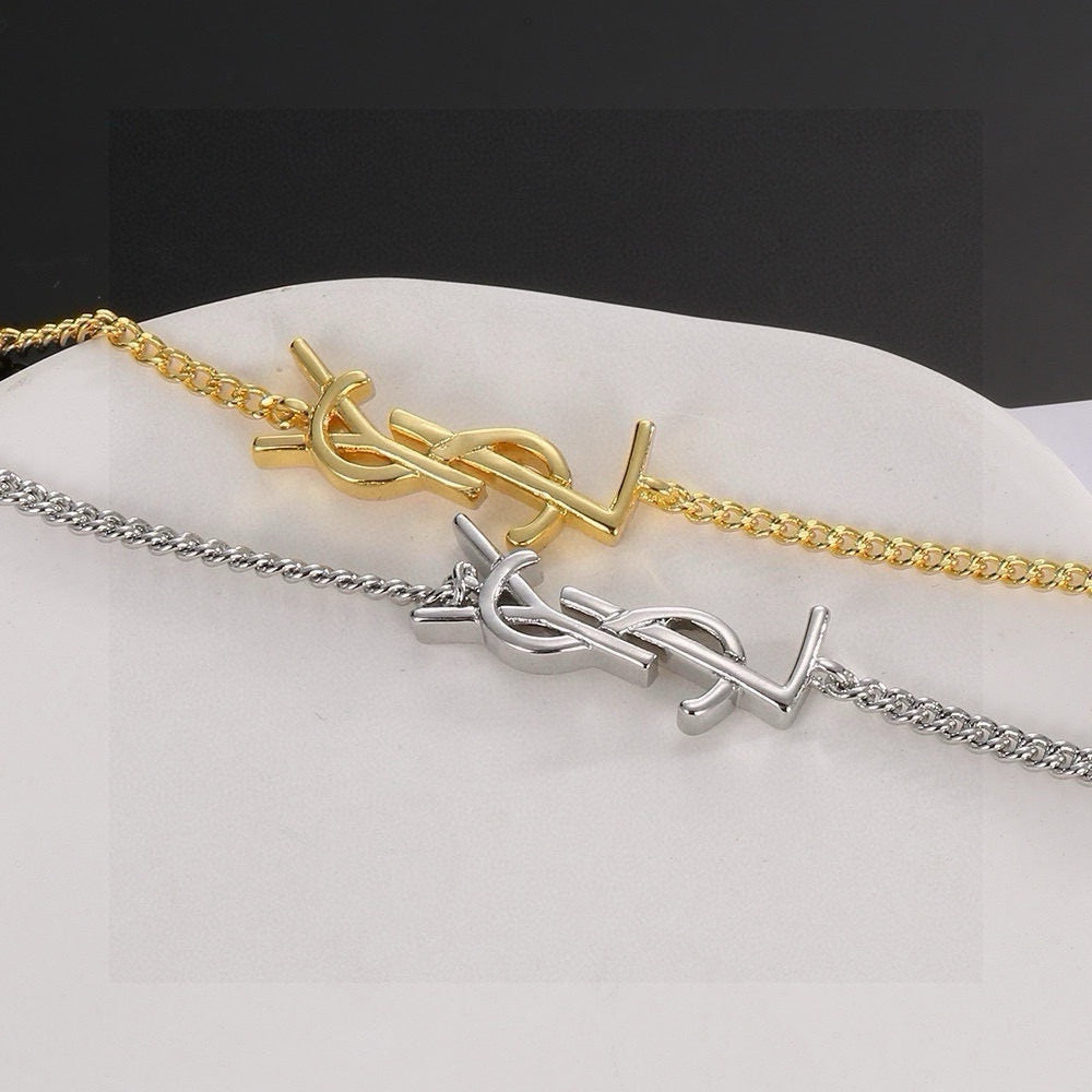 Saint Laurent Gold-Tone Monogram Chain Bracelet - album image 3