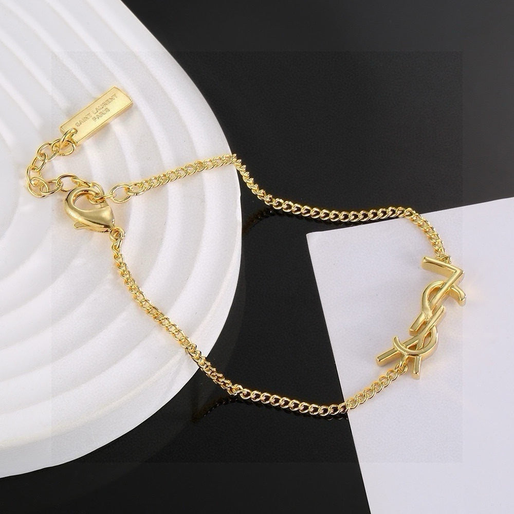 Saint Laurent Gold-Tone Monogram Chain Bracelet - album image 4