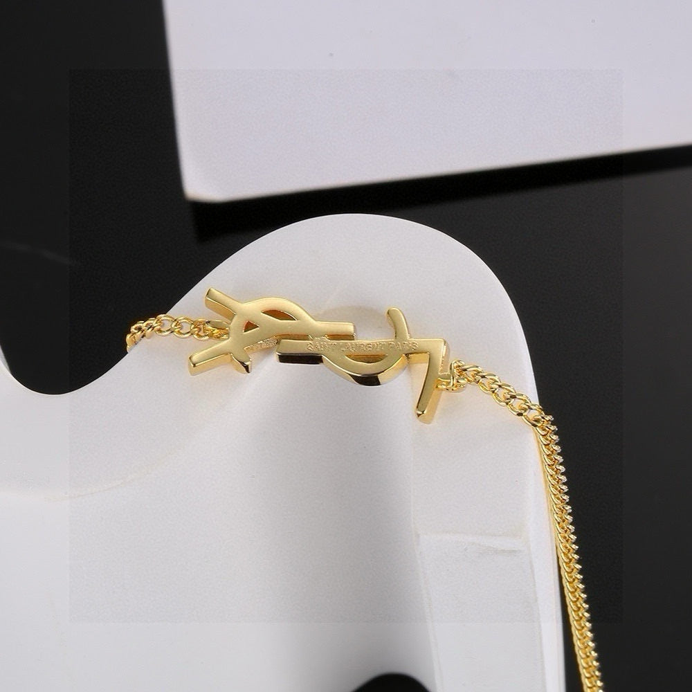 Saint Laurent Gold-Tone Monogram Chain Bracelet - album image 7