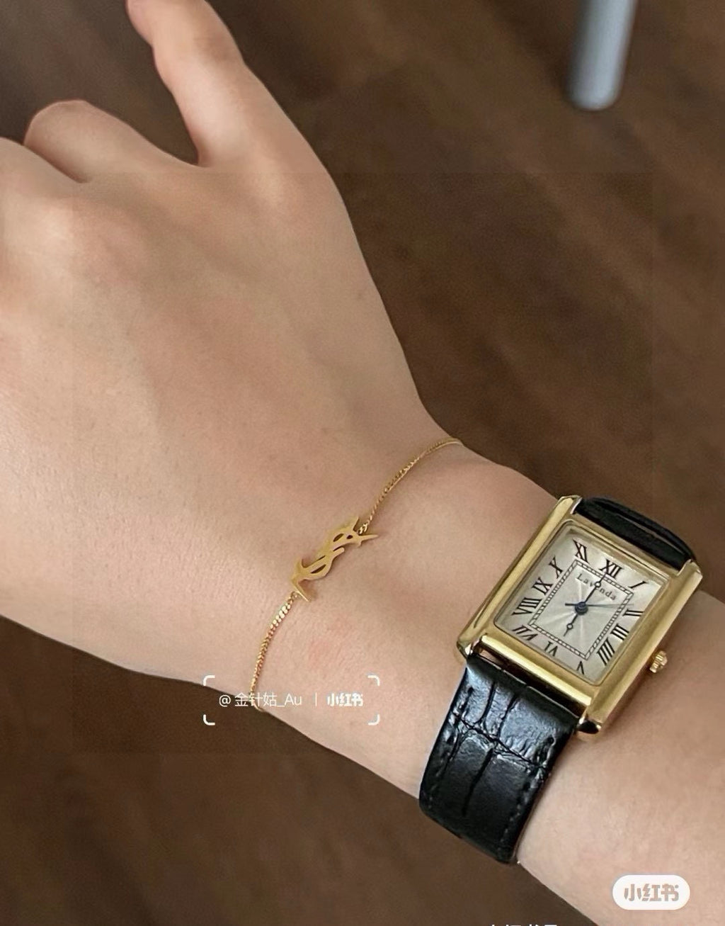 Saint Laurent Gold-Tone Monogram Chain Bracelet - album image 5