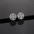 Louis Vuitton Silver-Tone Circular Monogram Stud Earrings - album image 1