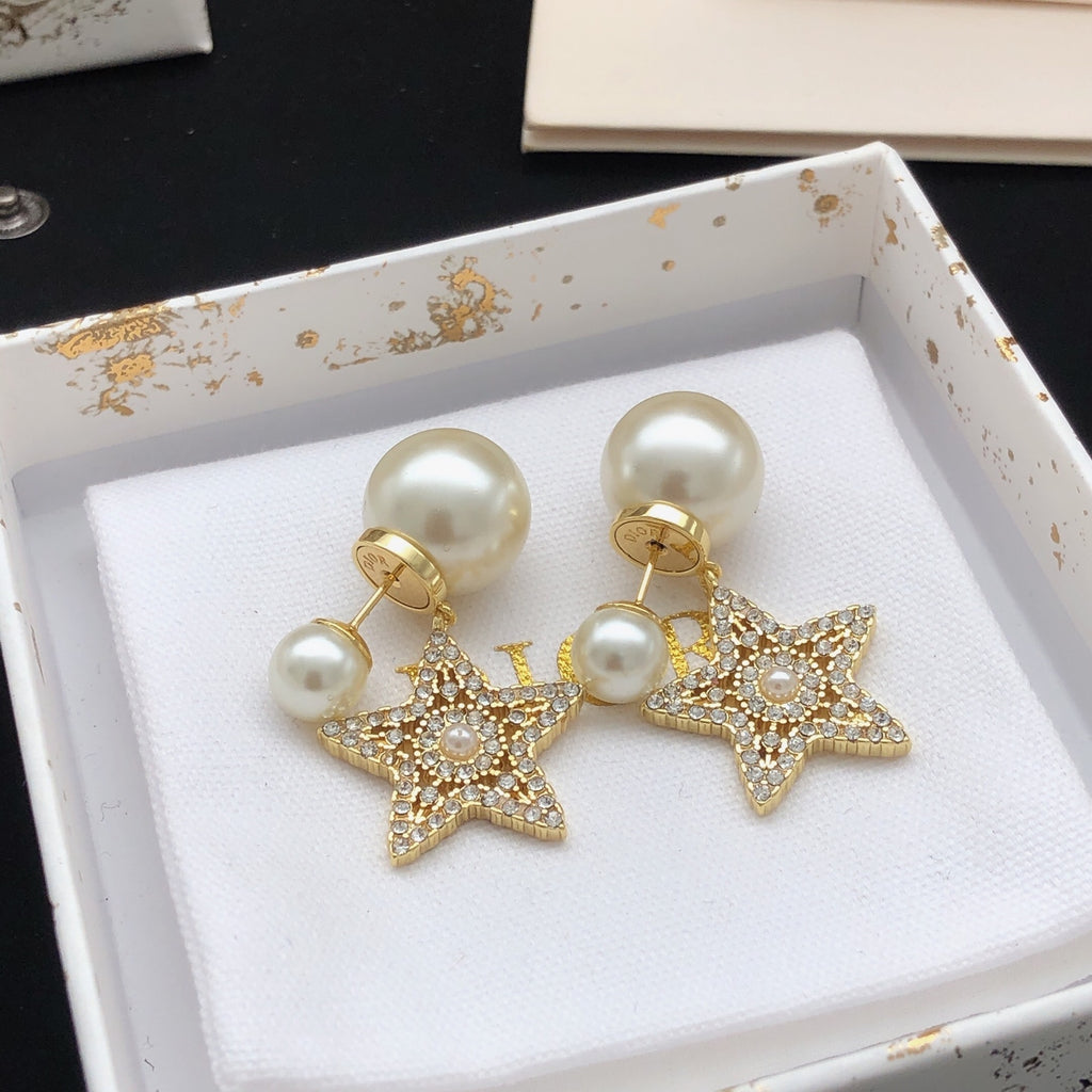 Dior Textured Star Pearl-Look Earrings - product image 6