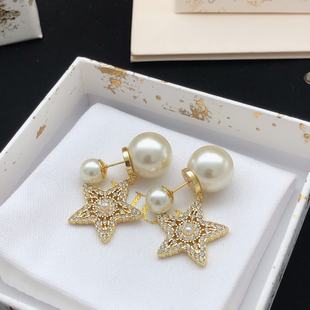 Dior Textured Star Pearl-Look Earrings - product image 8