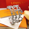 Louis Vuitton Silver-Tone LV Letter Bangle - album image 1