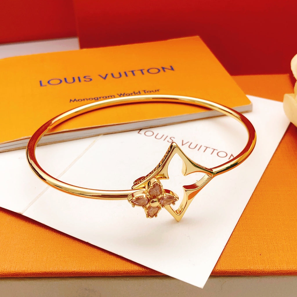 Louis Vuitton Pink Multicolor Marquise Crystal Accent Bangle - album image 6