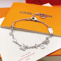 Louis Vuitton Silver-Tone Square Crystal Accent Polished Bracelet - album image 1
