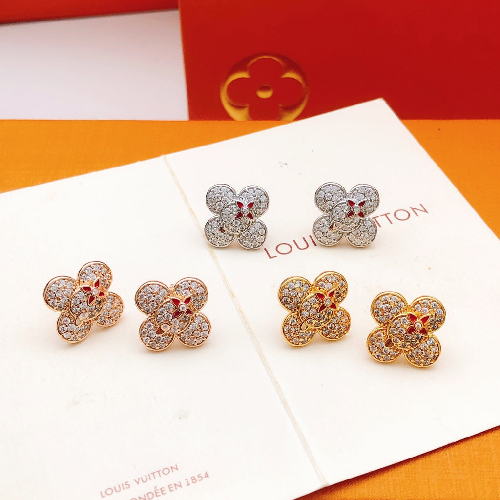 Louis Vuitton Rose Gold-Tone Gold-Tone Flower Earrings - album image 5