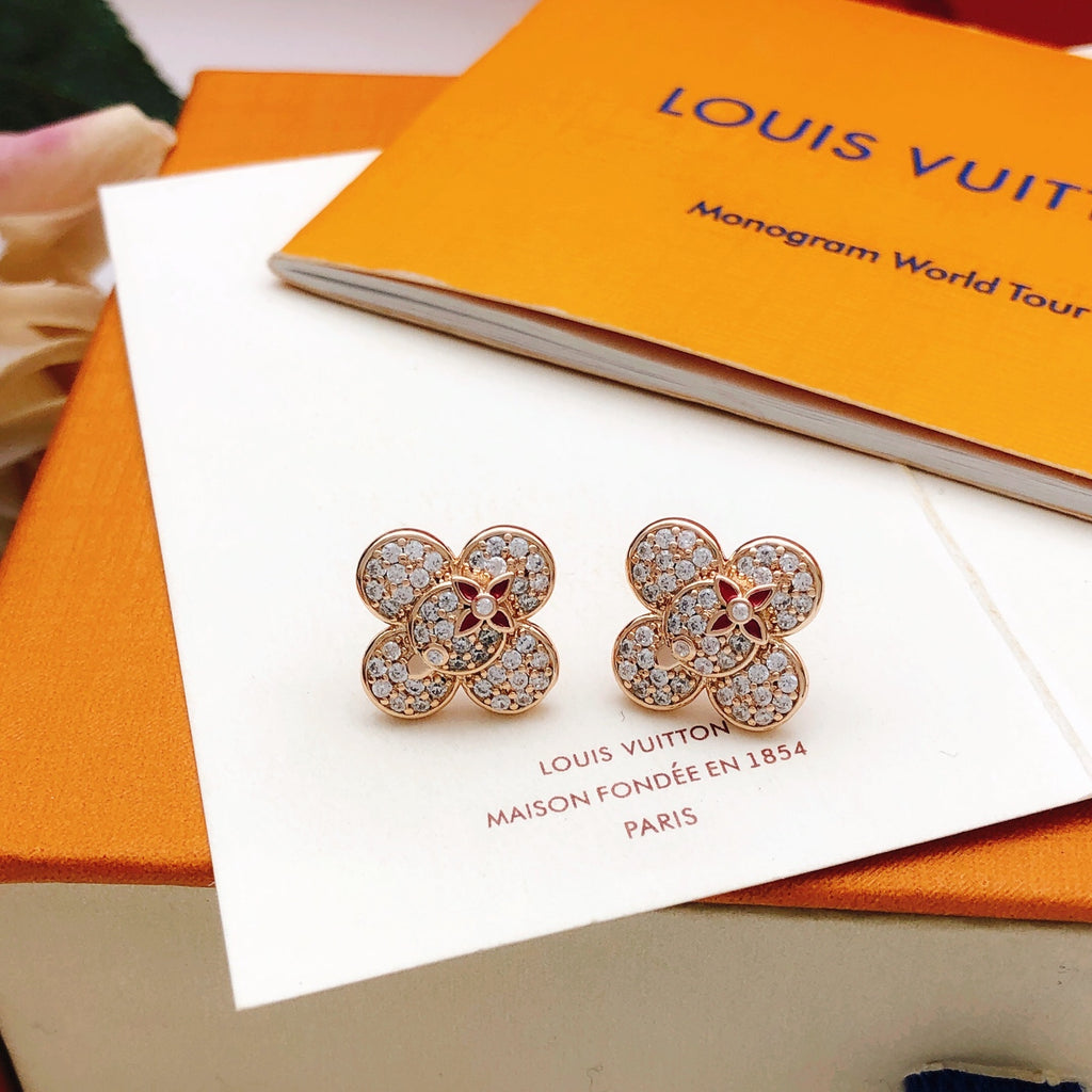 Louis Vuitton Rose Gold-Tone Gold-Tone Flower Earrings - album image 6