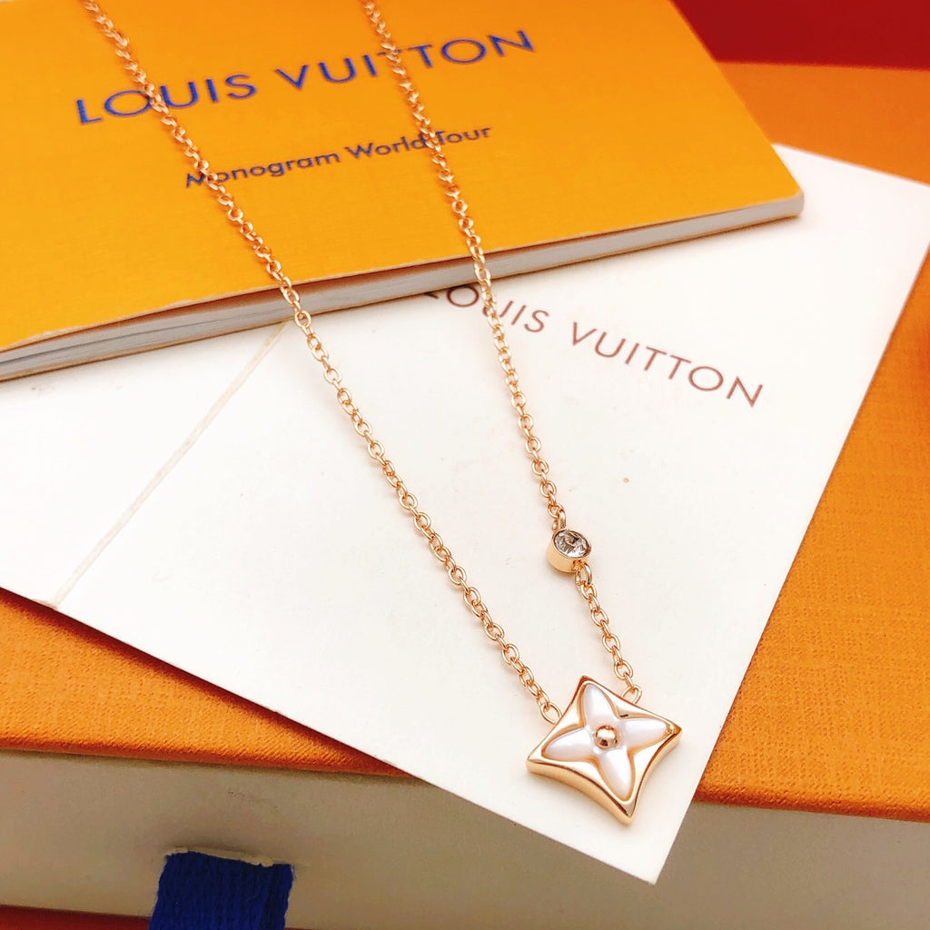 Louis Vuitton Rose Gold-Tone Gold-Tone White Mother-of-Pearl Necklace - album image 1