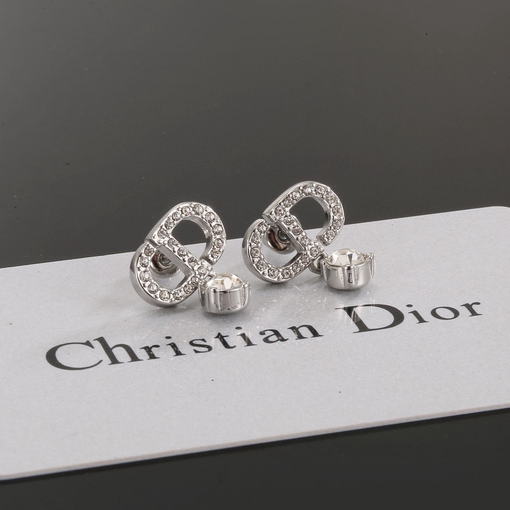 Dior Crystal Bow Stud Earrings - product image 4