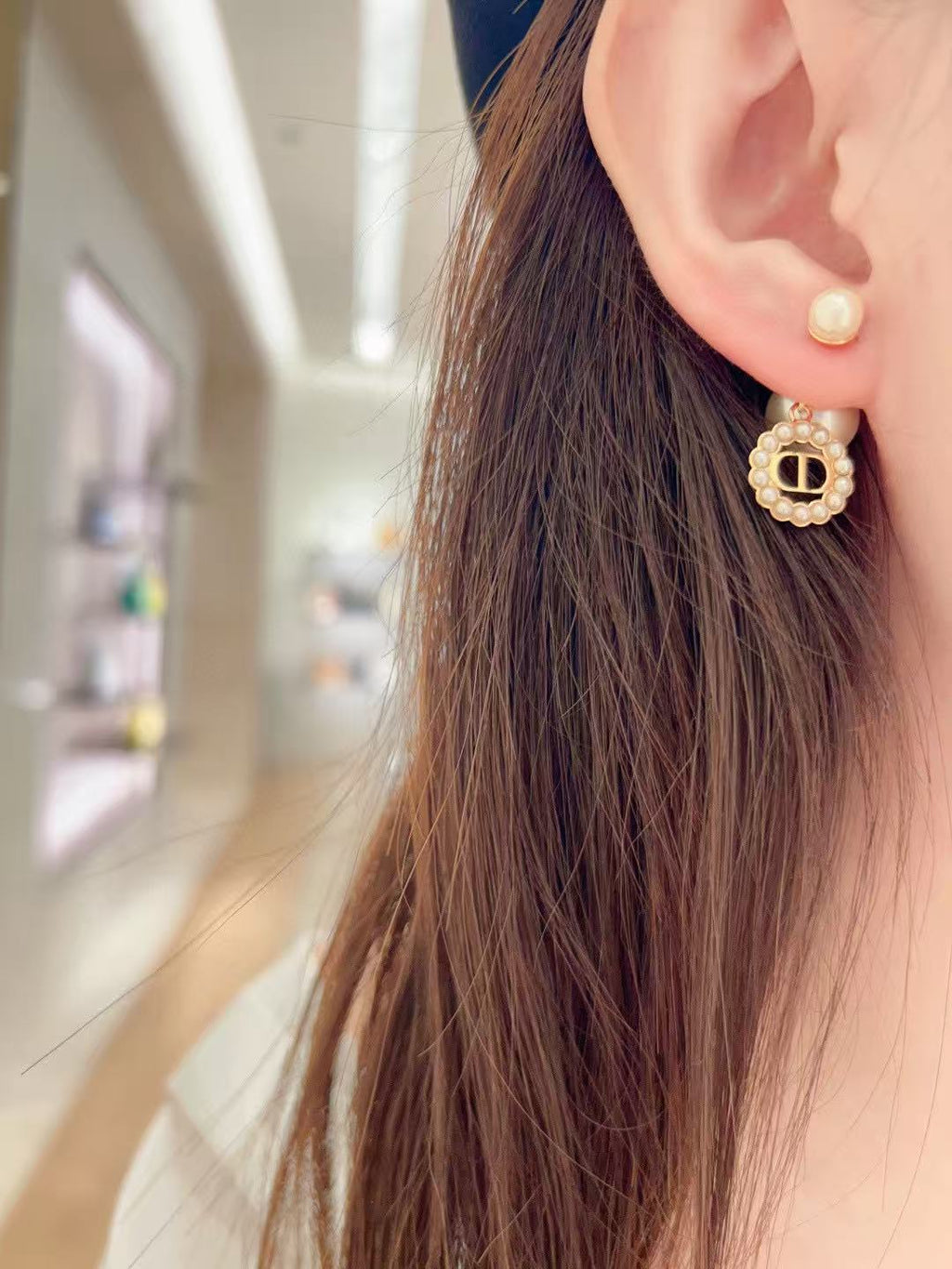 Dior Crystal Circle CD Tribales Earrings - product image 2