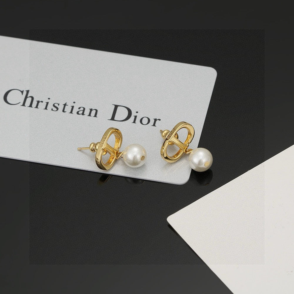 Dior Diagonal CD Pearl-Look Earrings - product image 11