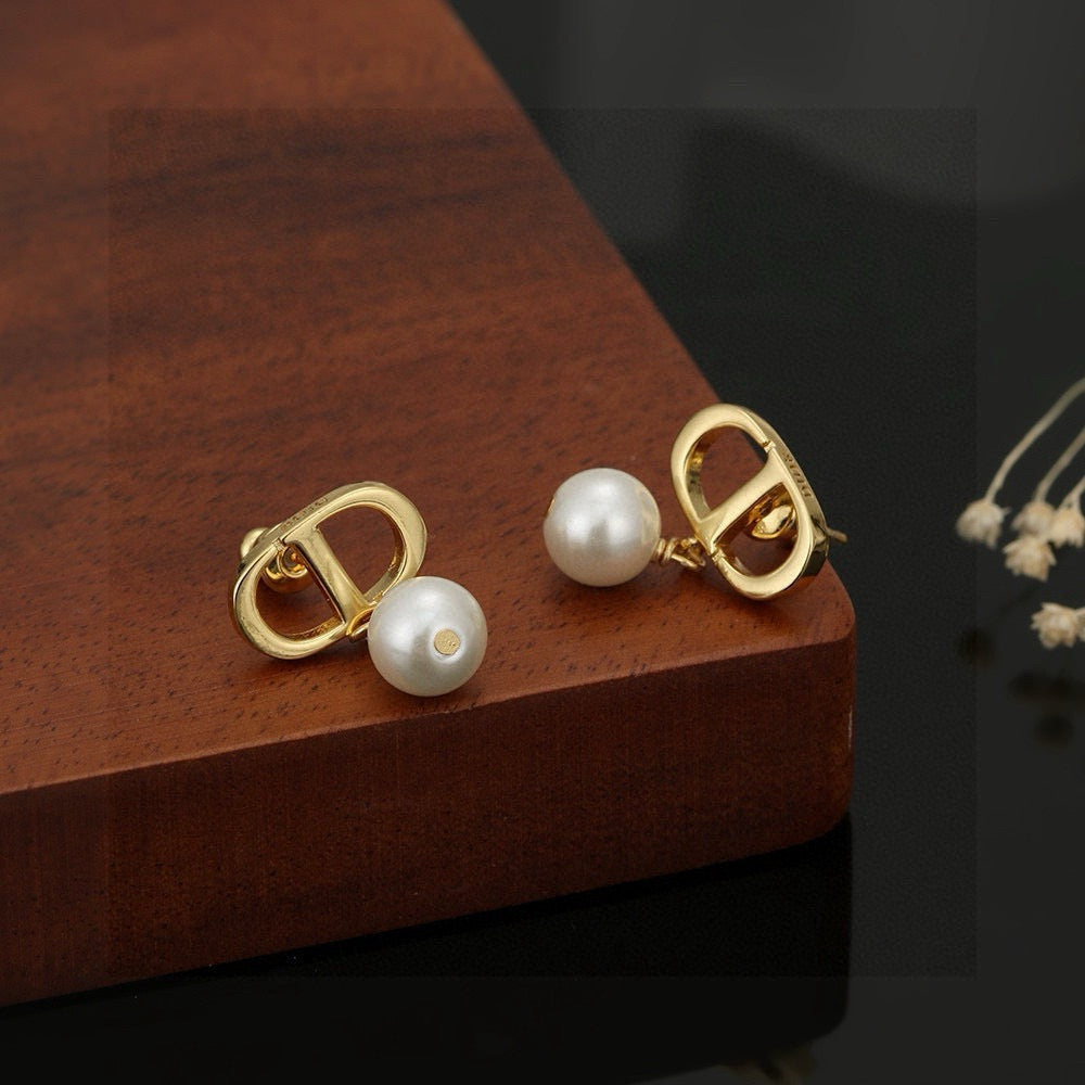 Dior Diagonal CD Pearl-Look Earrings - product image 12