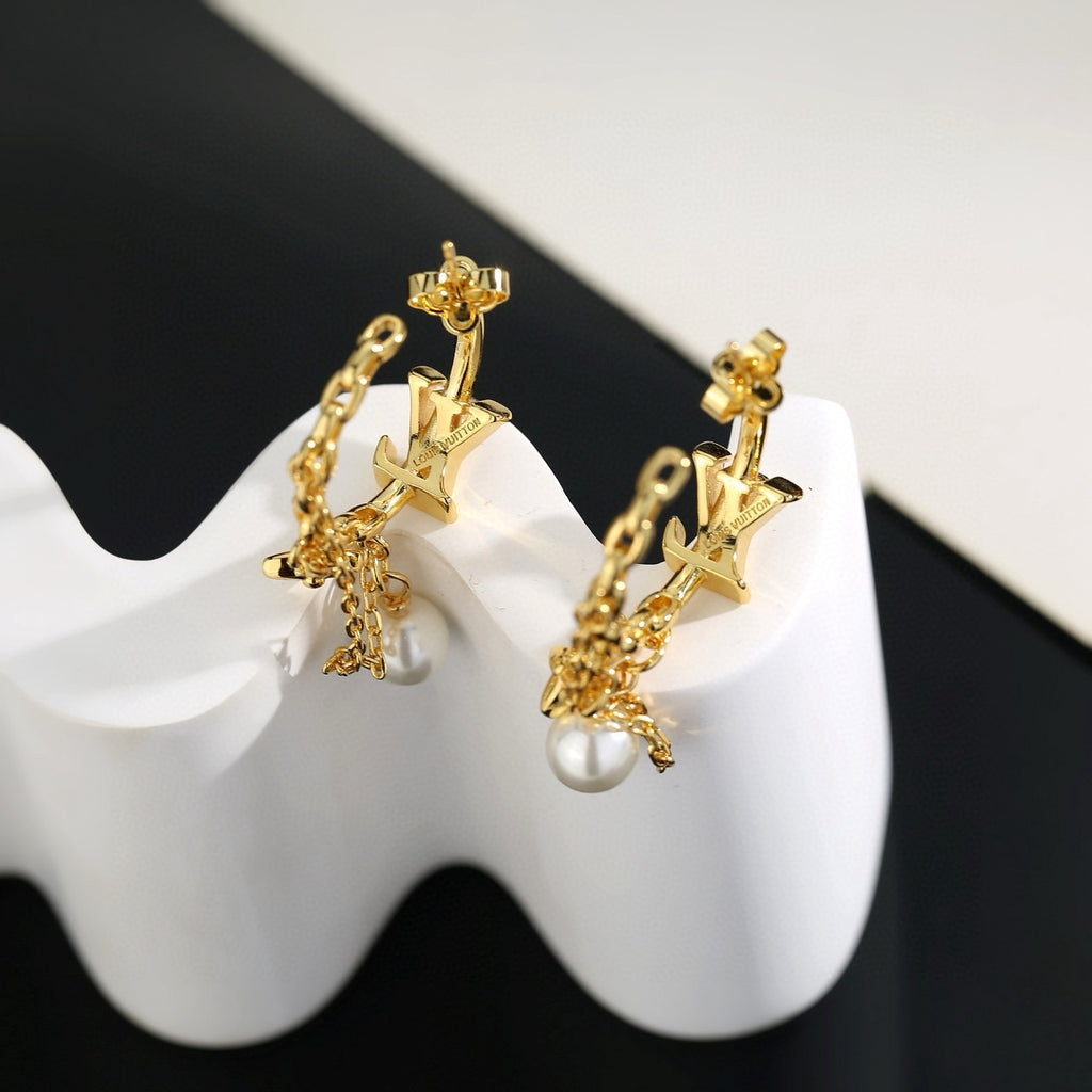 Louis Vuitton LV Letter Stud Earrings - album image 5