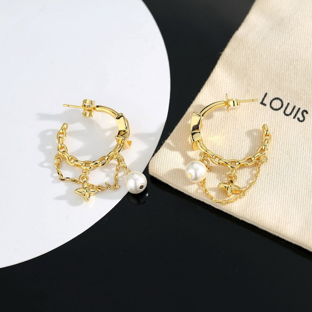 Louis Vuitton LV Letter Stud Earrings - album image 8