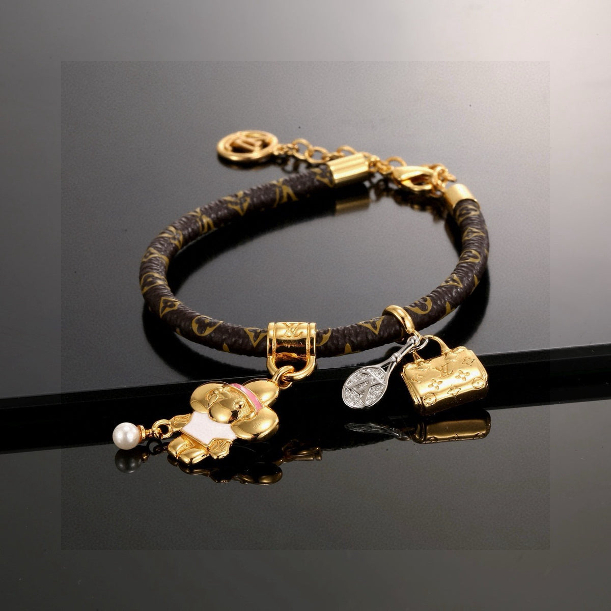 Louis Vuitton Push Flower Monogram Crystal Accent Bangle - album image 6
