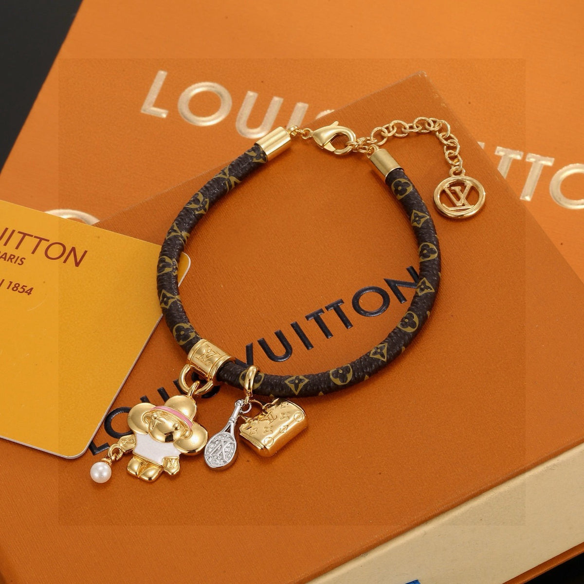 Louis Vuitton Push Flower Monogram Crystal Accent Bangle - album image 4