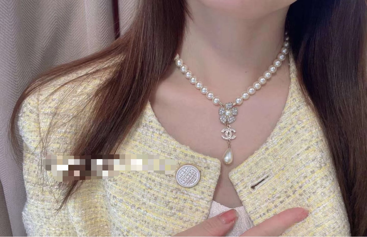 Chanel Interlocking C Camellia Pearl Necklace - album image 2