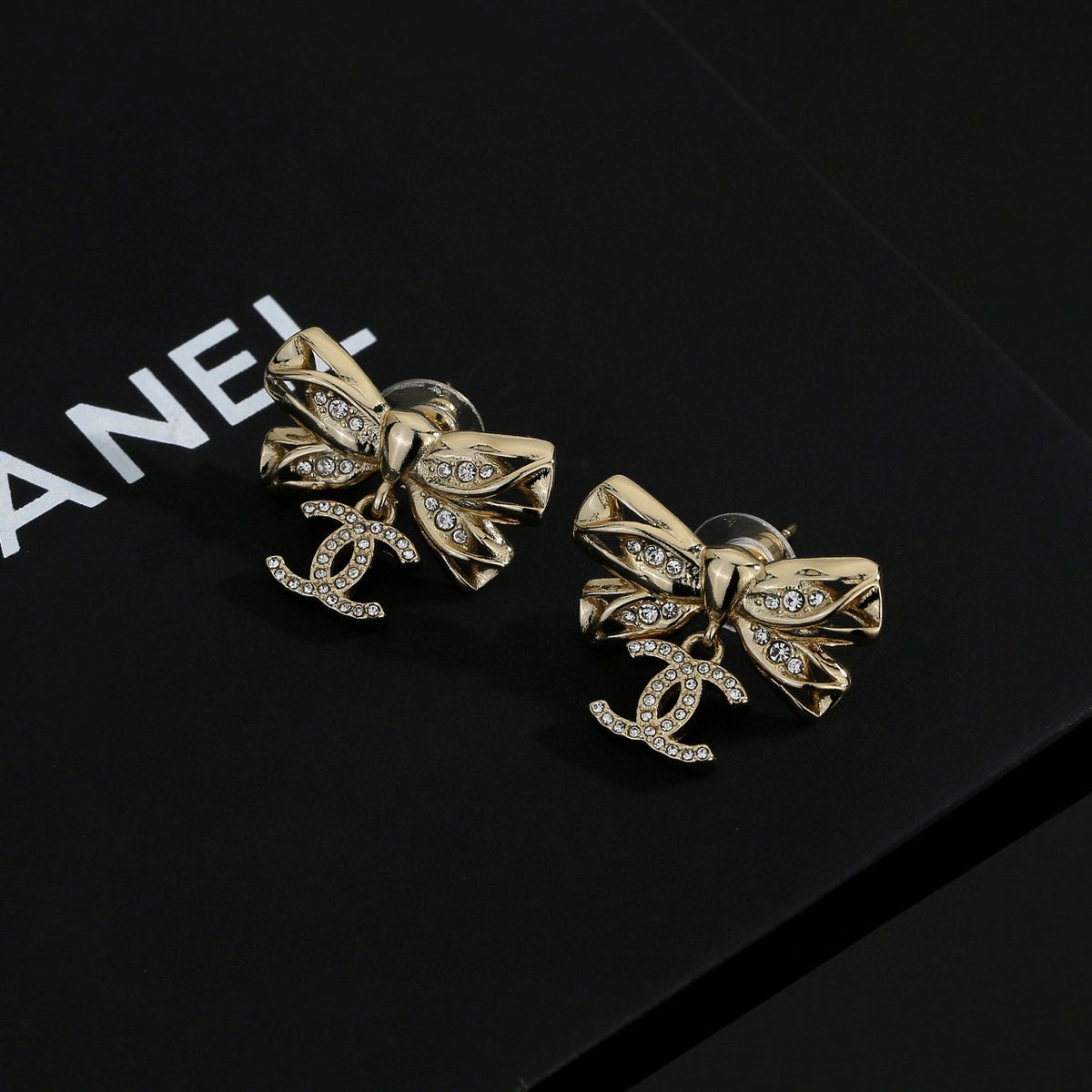 Chanel Interlocking C Bow Butterfly Earrings - album image 4