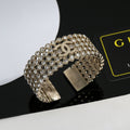 Chanel Silver-Tone Wide Woven Bangle - album image 1