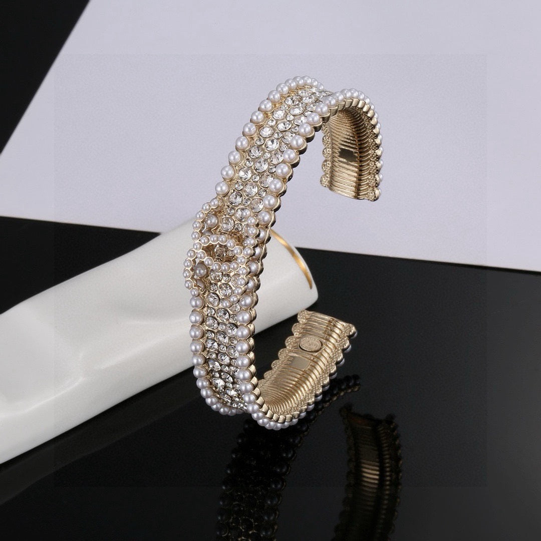 Chanel Pearl Crystal Accent Bangle - album image 3