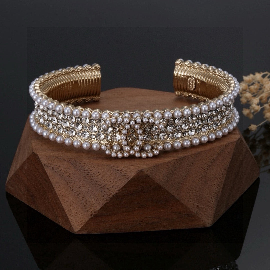 Chanel Pearl Crystal Accent Bangle - album image 7
