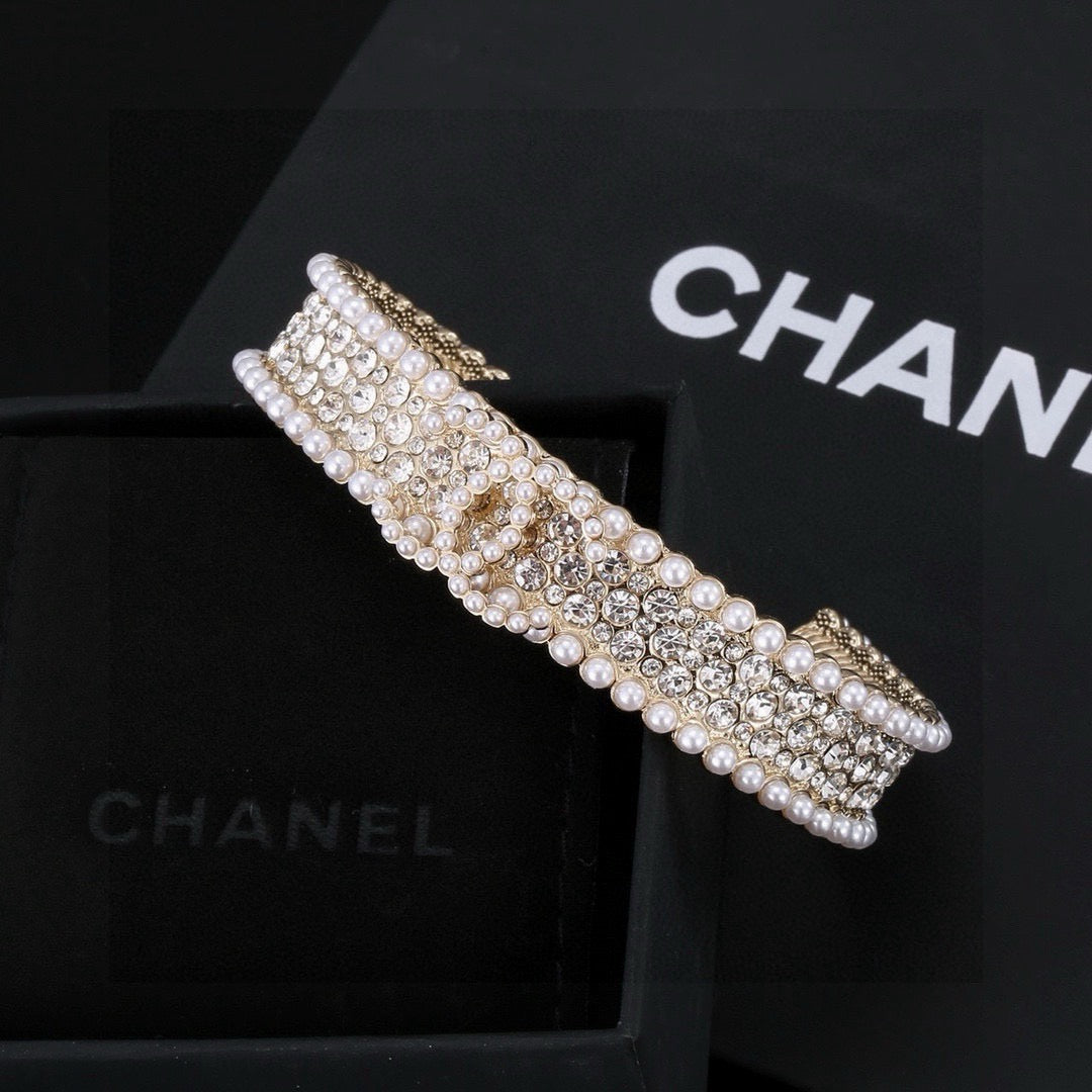 Chanel Pearl Crystal Accent Bangle - album image 2